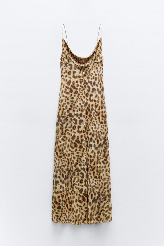 Leopard Print Serre-Taille Dress